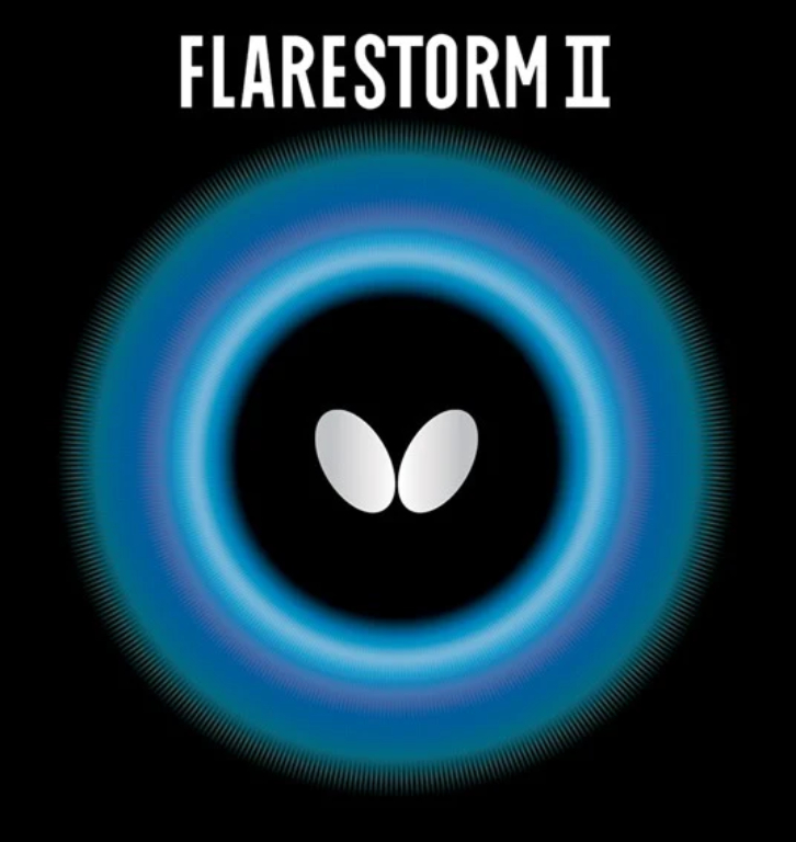 BUTTERFLY TABLE TENNIS RUBBER FLARESTORM II, RED, 2.1